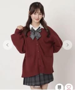 WEGO ⭐︎スクールカーディガン だぼ袖 ワインレッド