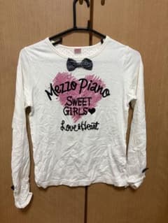 mezzo piano 長袖カットソー ホワイト リボンのサムネイル