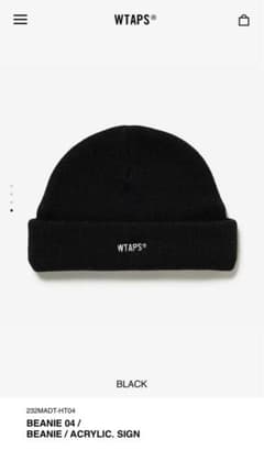 【新品】WTAPS ビーニー  黒   232MADT-HT04のサムネイル