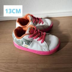 キッズスニーカー 13CM ホワイト/オレンジ/ピンクのサムネイル