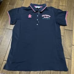 Munsingwear ポロシャツ ネイビー ピンク Lサイズ - メルカリ