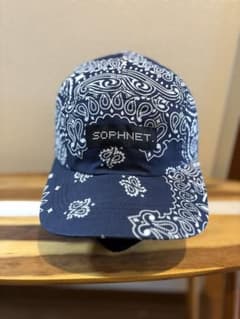 SOPHNET. バンダナ柄キャップ ネイビーのサムネイル