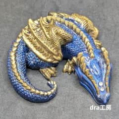 ドラゴン モリオン 金箔 オルゴナイト 龍 dragon 置物 天然石 送料無料