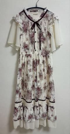 axes femme　花柄レースワンピース　ボルドーのサムネイル