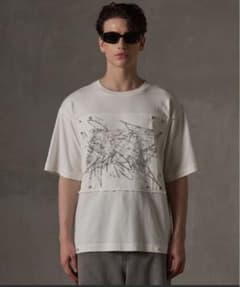 【GRANCY】スクリブル グラフィック ピグメント Tシャツのサムネイル