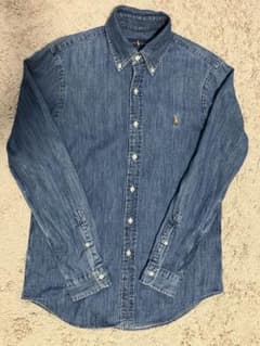 美品 ラルフローレン ボタンダウン デニムシャツ　S M シャツ　メンズのサムネイル