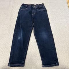 キッズ デニムパンツ 濃紺 ウエストゴムのサムネイル