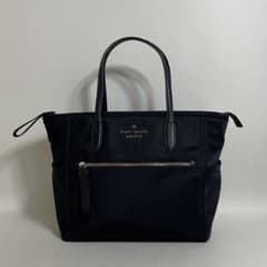 2604-176｜美品｜ケイトスペード トートバッグ ナイロン レザー ブラック 2604-176｜美品｜ケイトスペード トートバッグ ナイロン レザー