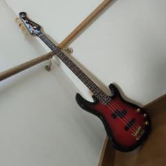 Anboy エレキベース レッドサンバースト ゴールドパーツ - メルカリ