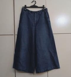 美品 nest Robe ネストローブ リネンデニム ワイドパンツ インディゴ 美品 nest Robe ネストローブ リネンデニム ワイドパンツ インディゴ