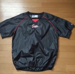 久保田スラッガー半袖ＶジャンXO黒赤のサムネイル