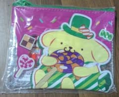 ポムポムプリン　フラットビニールポーチ