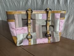 d*7様 COACH パッチワーク トートバッグ ピンク ブラウンのサムネイル