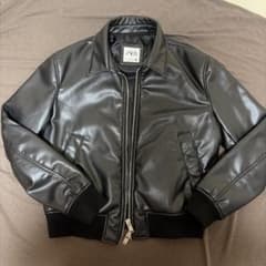 ZARA フェイクレザージャケット ブラック Mのサムネイル