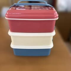 WORLD PLASTICS 3段ランチボックス 水玉のサムネイル