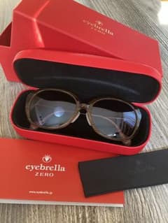 eyebrella ZERO サングラス ブラウン ピンク ケース付き - メルカリ