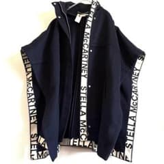 極美品☆ステラマッカートニー☆ロゴ入りポンチョ☆ウールお素材