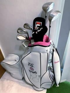 良品 未使用有り レディースゴルフクラブ セット フィラ バッグ