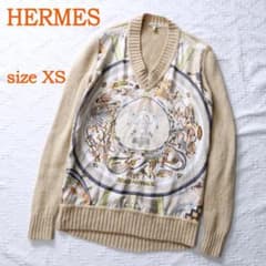 希少！Hermes エルメス シルクレーヌ ウールニット Vネック