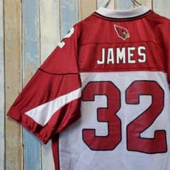 1488☆リーボック☆NFLカーディナルス☆アメフトゲームシャツ☆ロゴ
