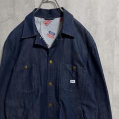 Lee ロング カバーオール デニムジャケットM 濃紺