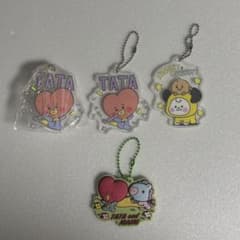 BT21 키링 4 점 세트 BTS 아크릴 고무