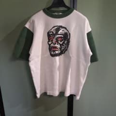 ト*ル様 Topaz Knit グラフィックTシャツ L ホワイト/グリーンのサムネイル