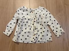 Thumbnail of 水玉ドット模様の長袖シャツ ベビーキッズ服