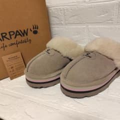 新品★BEARPAW ムートン サンダル 厚底 グレイのサムネイル