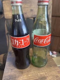 レトロ】コカ・コーラ 1リットル瓶の3本セット - メルカリ