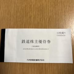 JR九州鉄道株主優待券のサムネイル