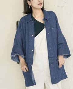 でんでん様専用です　BLUE DENIM   テントラインカバーオールのサムネイル