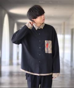 ぼーん×INTER FACTORY　ポケットリングジップオーバーバルーンシャツのサムネイル