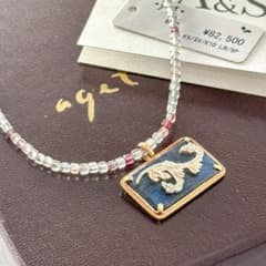 agete マルチストーン　ネックレス　K5 K10 ラブラドライト