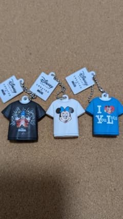 Disney Tシャツ型キーホルダー 3種セット