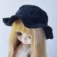 ドール用グラニーハット　<ブラック>のサムネイル