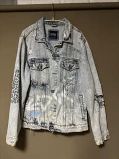 レア！ zara 完売品！！デニムジャケット ダメージ ストリートのサムネイル