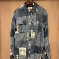 【美品】アーバンリサーチSonny Labelパッチワークデニムシャツのサムネイル