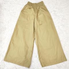 American Holic Wide Pants, Size S, Light Green, Elastic Waistband, Casual