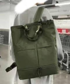 【値段交渉可】2way バックパック リュック カーキのサムネイル