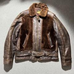 30s40s USA ヴィンテージ 本革 レザー ボア 熊ジャン オリジナル 馬 30s40s USA ヴィンテージ 本革 レザー ボア 熊ジャン オリジナル