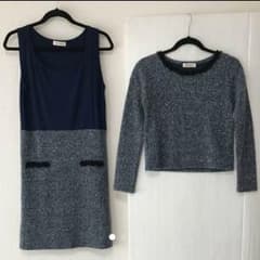 美品★ミルクティー 授乳服 マタニティー ワンピース セットアップ お宮参りのサムネイル