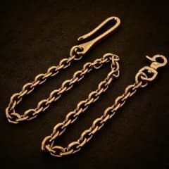 ウォレットチェーン 真鍮 50cm 93g バイカー ブラス あずき アメカジ