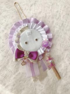 痛ロゼット　紫×白　花　リボンのサムネイル
