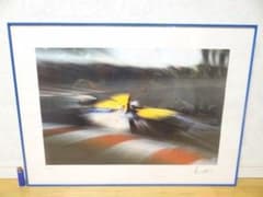 ウィリアムズ ルノー F1 アラン・プロスト 直筆サイン入り リトグラフ 旧車 ウィリアムズ ルノー F1 アラン・プロスト 直筆サイン入り
