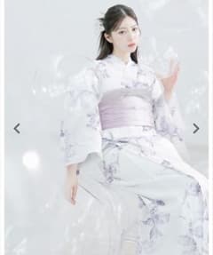 ディータ dita 浴衣 帯 下駄 3点セット ホワイト パープル 花柄 白 紫 ディータ dita 浴衣 帯 下駄 3点セット ホワイト パープル 花柄 白 紫