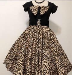 豹柄50's サーキュラースカート オールディーズ ロックンロール 50年代