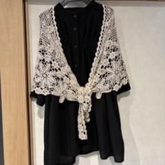 SCOT CLUB 花柄レースボレロ ラメ入 ピンクベージュのサムネイル