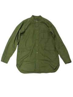 Nigel Cabournオリーブ　バンドカラーシャツ　ミリタリー 44のサムネイル
