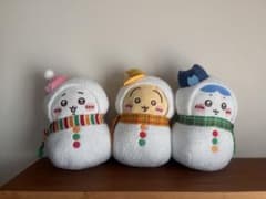 ちいかわ　雪だるま　ぬいぐるみ　A賞　3点セットのサムネイル
